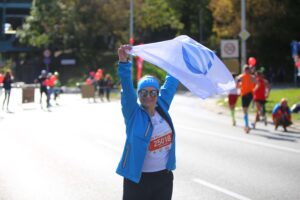 Katarzyna Domanska podczas Maratonu w zespole Sii Polska